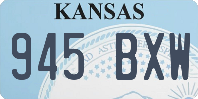 KS license plate 945BXW