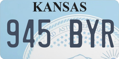 KS license plate 945BYR