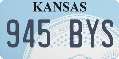 KS license plate 945BYS