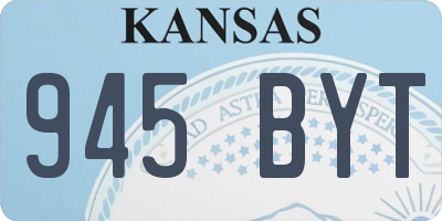 KS license plate 945BYT