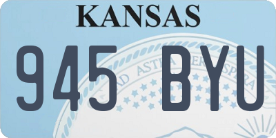 KS license plate 945BYU