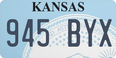 KS license plate 945BYX
