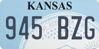 KS license plate 945BZG