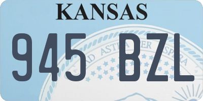 KS license plate 945BZL