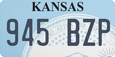 KS license plate 945BZP