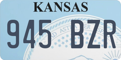 KS license plate 945BZR