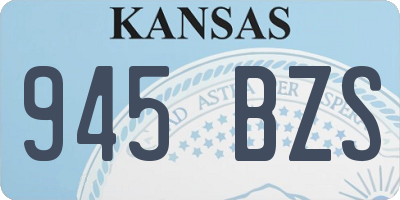 KS license plate 945BZS