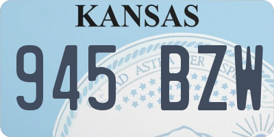 KS license plate 945BZW