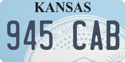 KS license plate 945CAB