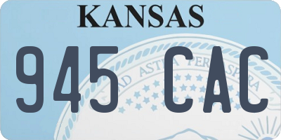 KS license plate 945CAC