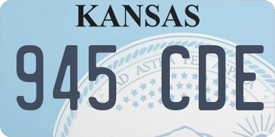 KS license plate 945CDE