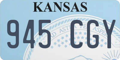 KS license plate 945CGY