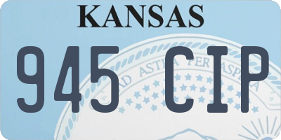 KS license plate 945CIP