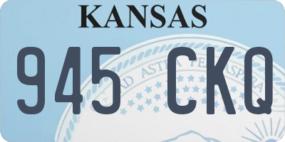 KS license plate 945CKQ