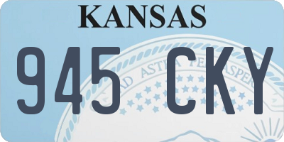 KS license plate 945CKY