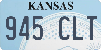KS license plate 945CLT