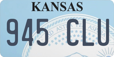 KS license plate 945CLU