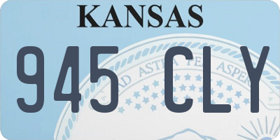 KS license plate 945CLY