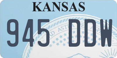 KS license plate 945DDW