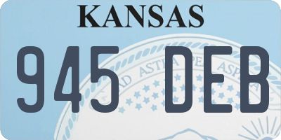 KS license plate 945DEB