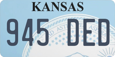 KS license plate 945DED