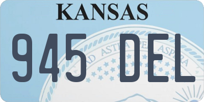 KS license plate 945DEL