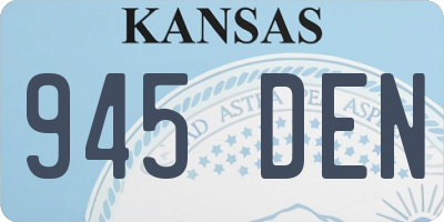 KS license plate 945DEN