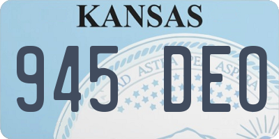 KS license plate 945DEO