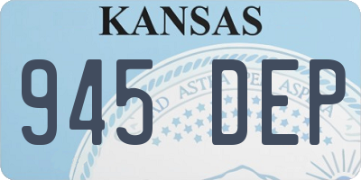KS license plate 945DEP