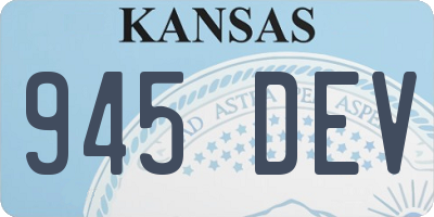 KS license plate 945DEV