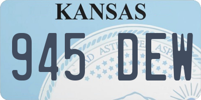 KS license plate 945DEW