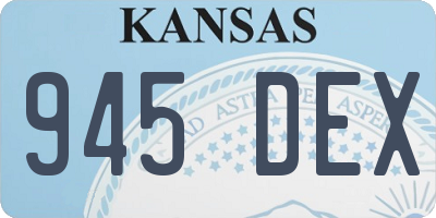 KS license plate 945DEX