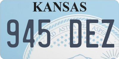 KS license plate 945DEZ