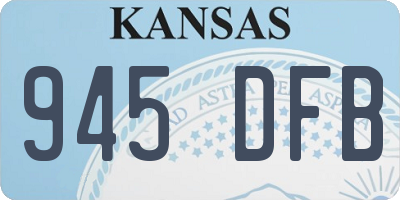 KS license plate 945DFB