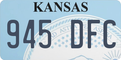 KS license plate 945DFC