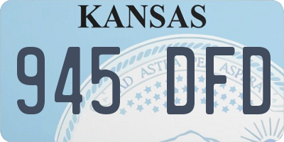 KS license plate 945DFD