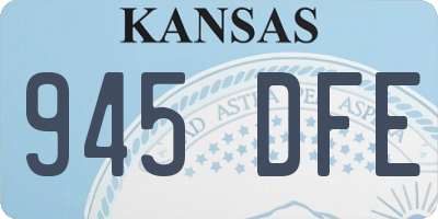 KS license plate 945DFE
