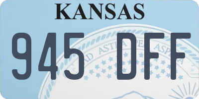 KS license plate 945DFF