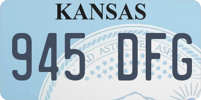 KS license plate 945DFG