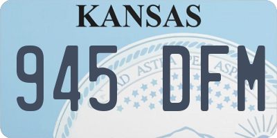 KS license plate 945DFM