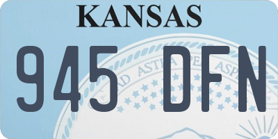 KS license plate 945DFN
