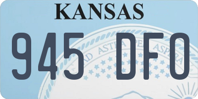 KS license plate 945DFO