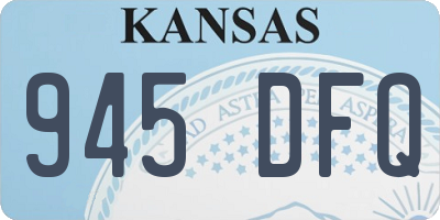 KS license plate 945DFQ
