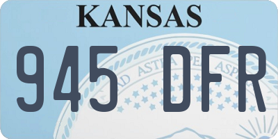 KS license plate 945DFR