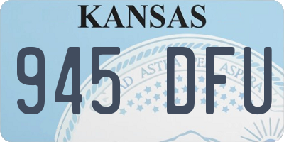 KS license plate 945DFU