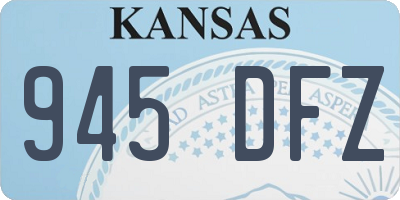 KS license plate 945DFZ