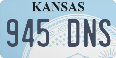 KS license plate 945DNS