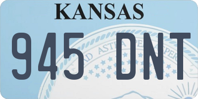 KS license plate 945DNT