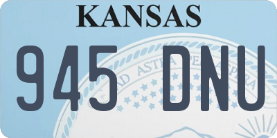 KS license plate 945DNU