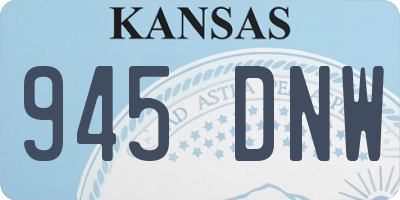 KS license plate 945DNW